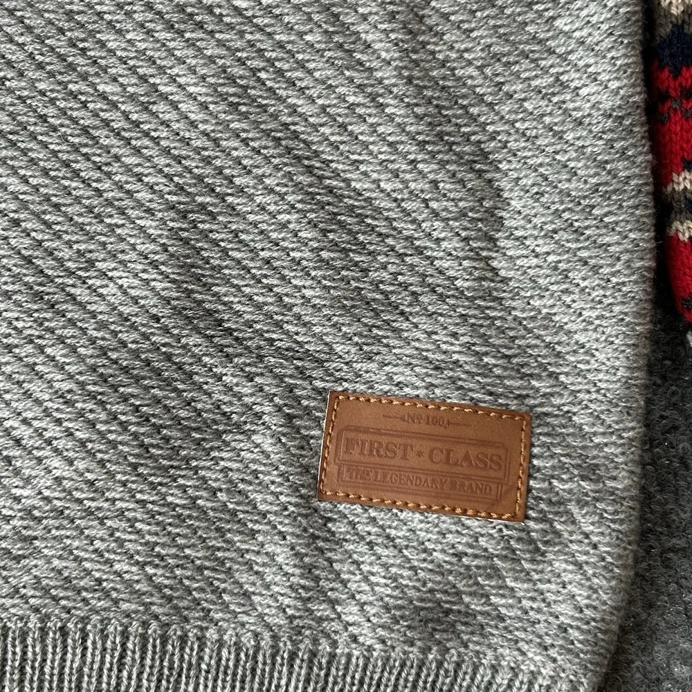 I Jeans By Buffalo Sweater Mens XXL Grey‎ Knit Wool Blend Holiday Christmas New